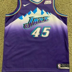 Rare Donovan Mitchell Throwback Swingman Jersey Nike Utah Jazz XL.